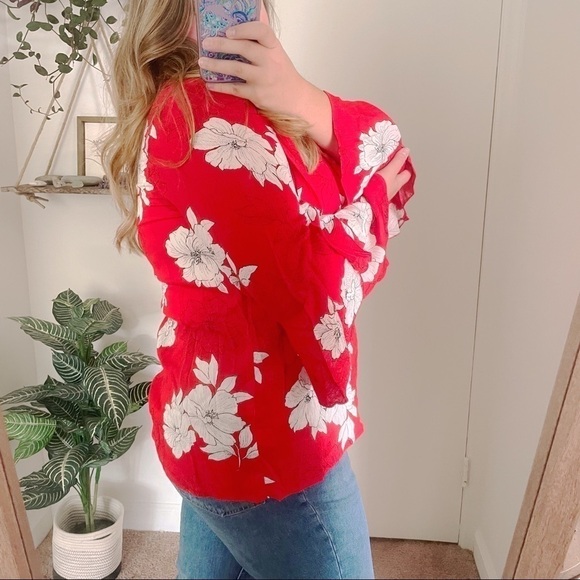 New ODDY Coral Floral Print Blouse - Picture 6 of 11